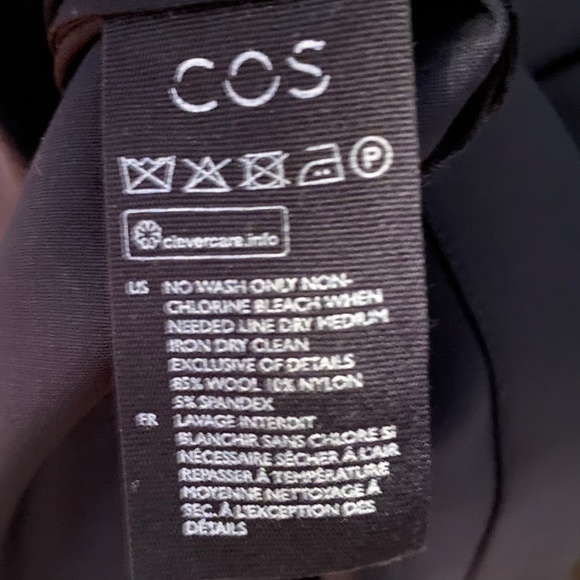 COS Blue and Black Buttoned Maxi Dress with Mandarin Collar - Picture 6 of 7